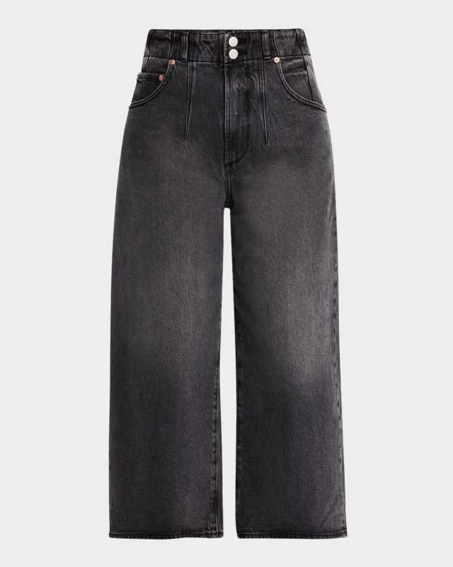 Scarlett High-Rise Ultra Wide-Leg Crop Jeans